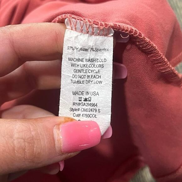 Hello Miz V-Neck Ruched Maternity/Nursing Dress Sleeveless Stretch Rust Size S - Picture 5 of 8